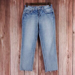 *READ* Lagence Womens Size 24 Milana Low Rise Raw Hem Blue Denim Jeans